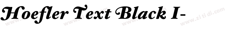 Hoefler Text Black I字体转换